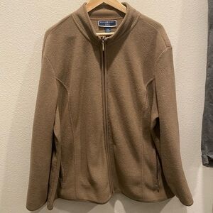 Karen Scott Tan Fleece Jacket